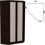 Несимметричный угловой шкаф со штангой и полками №403 - Изображение 1
